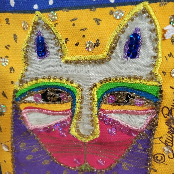 Laurel Burch small  Cat Hand Tote - Picture 2 of 7